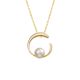 Silbercollier Zuchtperle gold