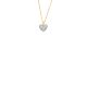Silbercollier Herz gold