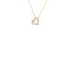 Silbercollier Herz gold