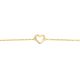 Silberarmband Herz Lab Grown 0,04ct gold