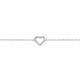 Silberarmband Herz Lab Grown 0,10ct