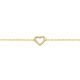 Silberarmband Herz Lab Grown 0,10ct gold