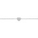 Silberarmband Herz Lab Grown 0,16ct