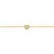 Silberarmband Herz Lab Grown 0,16ct gold