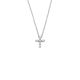 Silbercollier Kreuz Lab Grown 0,13ct